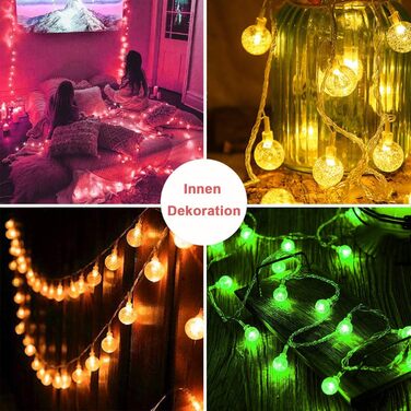 Гірлянда StarryEver 40 LED, 6 м, 18 кольорів, USB/батарейки, з пультом і таймером, для дому, саду, дитячої кімнати, класу, різдвяна
