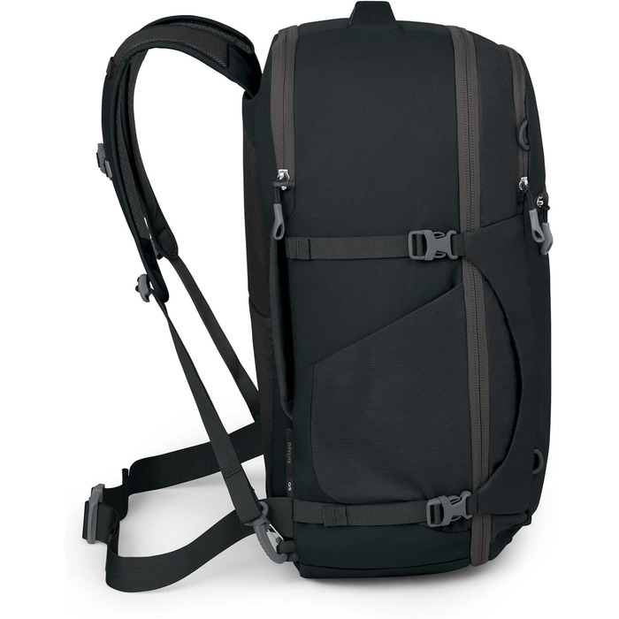 Рюкзак для подорожей Osprey Daylite Carry-On 44 л, чорний, міцний та легкий, ручна поклажа
