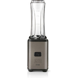 Блендер BLACK+DECKER BXJBA350E 1,5 л, 4 леза, імпульсний режим, пластикова чаша, легке очищення, сірий