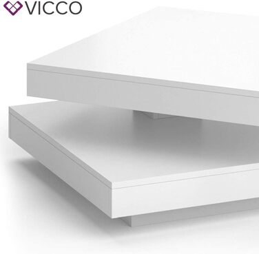 Журнальний стіл Vicco Elias білий 70x34 см