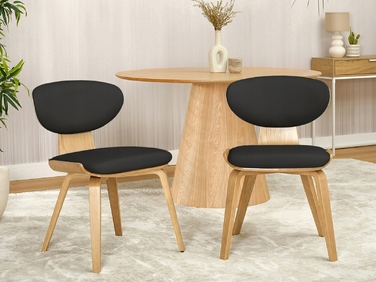 Стілець Mebel-Partner, штучна шкіра, чорний, 1 шт.