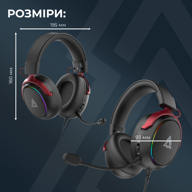 Дротова ігрова гарнітура Ajazz AHW10 Black (AHW10-B)