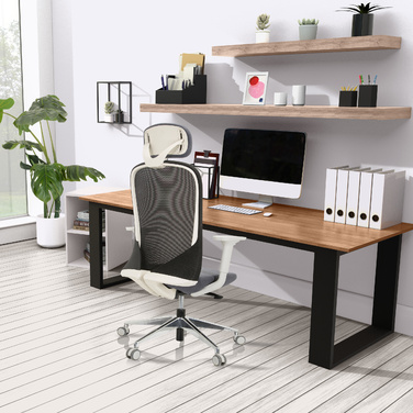 Крісло офісне / поворотне крісло AVEZA PRO сітка / тканина чорна hjh OFFICE