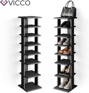 Взуттєва тумба Vicco Sara, антрацит, 26.7x110 см