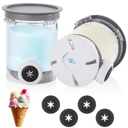 Контейнери Hejo для Ninja Creami Deluxe (4 шт) 680 мл, для NC500/NC501/NC701eu - контейнери для морозива з кришкою