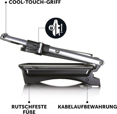 Сендвічниця Breville VST026X для 4 тостів, паніні, нержавіюча сталь, кафе-стиль