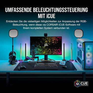 Килимок для миші Corsair MM700 RGB Extended - великий, 930x400 мм, з підсвічуванням RGB, хаб USB, чорний