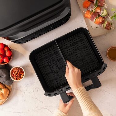 Аерофритюрниця Cecotec CecoFry Advance Double 9 л, 2850 Вт, цифрова, дієтична, подвійна чаша, PerfectCook