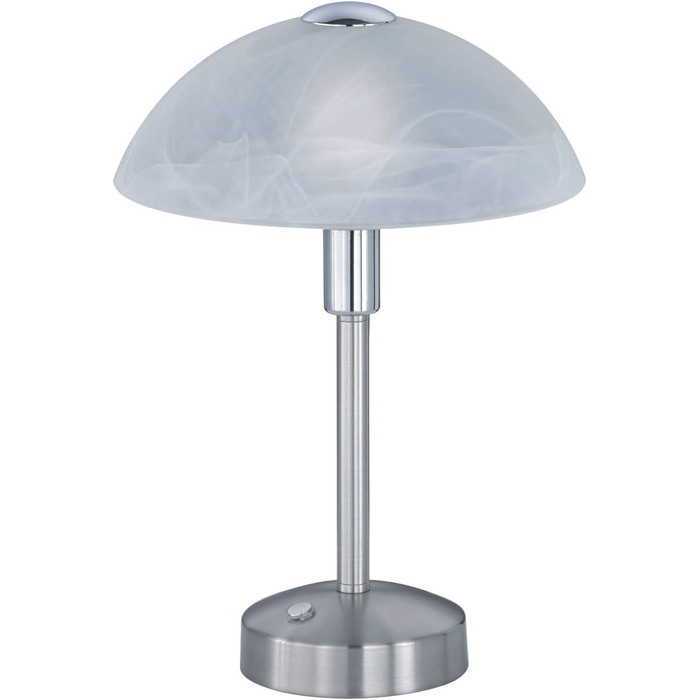 Світильник настільний LED Trio Leuchten Donna 4 Вт, скло алебастрове, метал, матовий нікель, сенсорний дотик