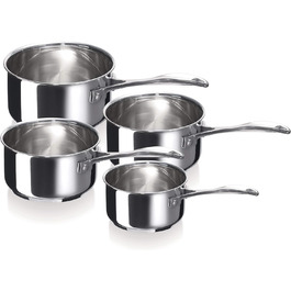Набір каструль Beka Chef 4 шт., 18/8 нержавіюча сталь, сріблясті, 14-20 см