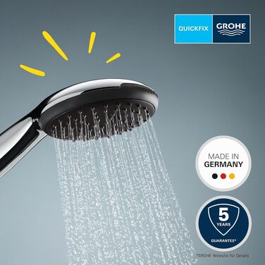 Душовий набір GROHE Vitalio 110 з шлангом 1,5м, водозаощаджувальна лійка (8 л/хв), 1 режим струменя, хром, 26720001