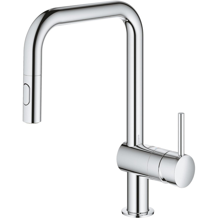 Змішувач кухонний GROHE Minta з висувним душем, 2 режими, 360° поворотний, економія води, для мийки - 32321002