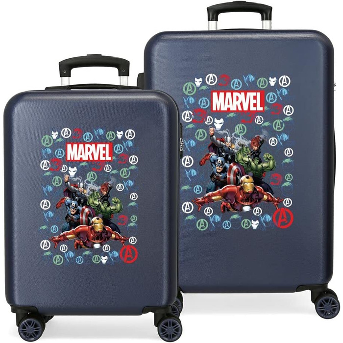 Валіза Marvel Avengers, синя, офіційна ліцензія, дитяча, пластикова