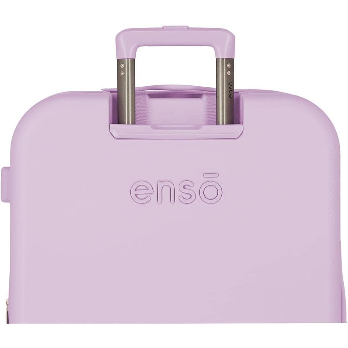Кабінний чемодан Enso Annie Lila 40x55x20 см, жорсткий ABS, TSA-замок, 37 л, 2,74 кг, 4 подвійні колеса, ручна поклажа, розширюваний, бузковий