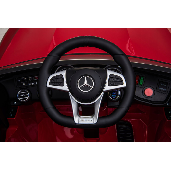 Дитячий електромобіль Mercedes GLC 63S (4x4, 180 Вт) — бордовий, глянцевий лак