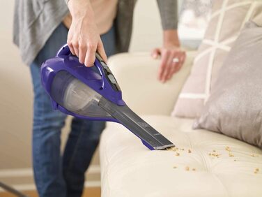 Акумуляторний ручний пилосос BLACK+DECKER Dustbuster 10,8В 2,5Аг з турбо-щіткою для шерсті тварин, широким соплом, 2-ступеневою фільтрацією, зарядним кабелем і настінним кріпленням