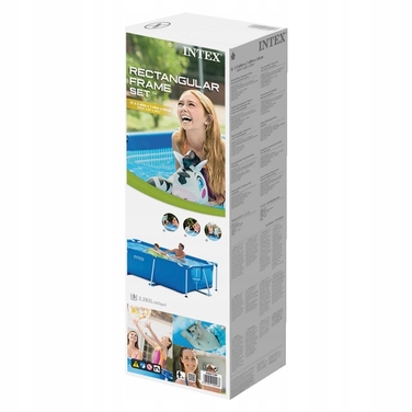 Каркасний прямокутний садовий басейн Intex 450x220x84 см, арт. 28273