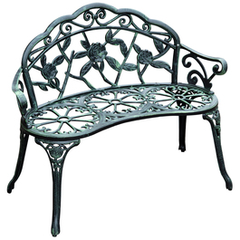 Outsunny Garden Лавка Паркова лавка Лавка Лавка Садові меблі 2-місна металева 100 x 54 x 78 см