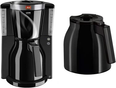 Кавоварка фільтраційна Melitta LOOK IV Therm Selection, 1.2 л, пластик, чорна, набір з термокухлем, преміум якість