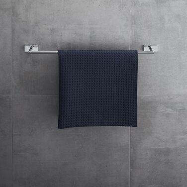 Тримач для рушників Duravit Karree, однобічний, для стіни, 60 см, хромована рушникотримач, стійка для рушників