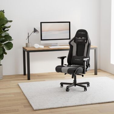 Ігрове крісло DXRacer King K99, екошкіра, чорне-сіре, для зросту до 200 см