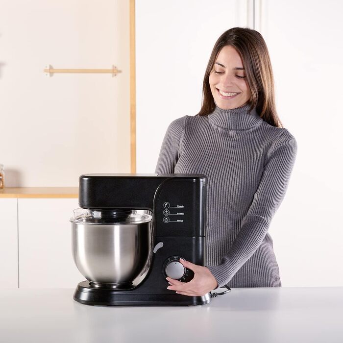 Блендер BLACK+DECKER BXJBA350E, 1,5 л, імпульсний режим, 4 леза з нержавіючої сталі, знімна пластикова чаша, легке очищення, сірий