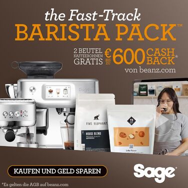 Кавоварка Sage The Barista Express Impress з ручним спінювачем молока, нержавіюча сталь
