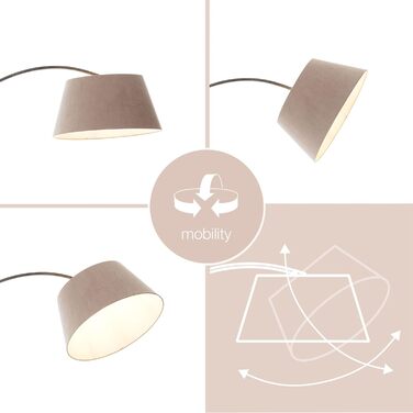 Світильник стельовий Lightbox з тканинним абажуром, 50 см, металік/текстиль, тауп