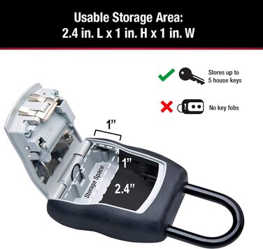 Сейф-бокс для ключів Master Lock 5415D Heavy Duty, цинковий, настінний (на 5 ключів)