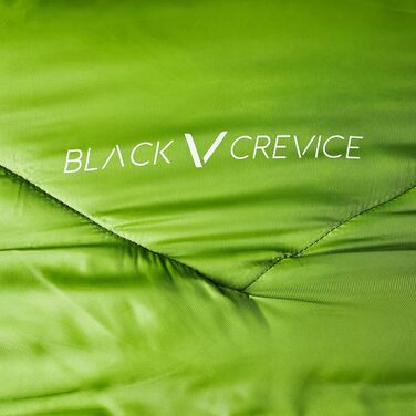 Дитячий спальний мішок Black Crevice 165 см, водонепроникний, дихаючий, для кемпінгу, з чохлом, зелений