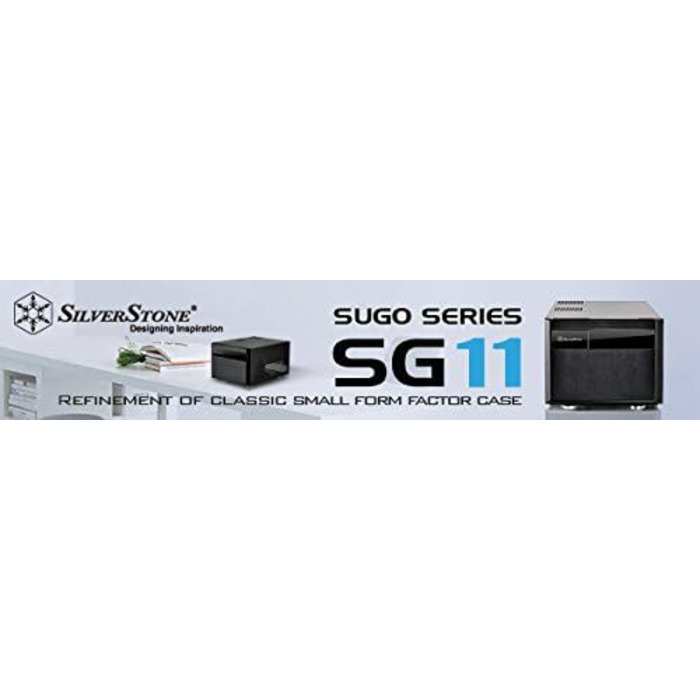 Комп'ютерний корпус SilverStone SST-SG11B Sugo Micro ATX Cube, чорний