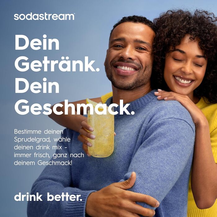 Сифон для газування води SodaStream CRYSTAL 3.0, 2 скляні карафани по 0,7л та балон CO2 з системою Quick Connect