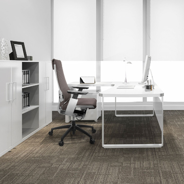 Офісне крісло GENIDIA SMART WHITE сітка сірого кольору hjh OFFICE