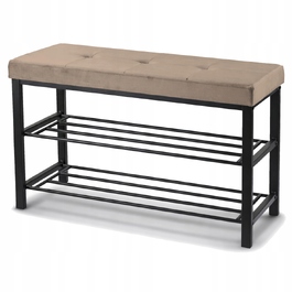 Оббита лавка Kontrasto 79 x 50 x 32 см, коричнева