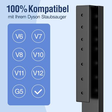 Підставка-органайзер для акумуляторних пилососів Dyson V15, V12 Slim, V11, V10, V8, V7, V6, Detect, Absolute, DC58, DC62, DC74 – тримач для аксесуарів, сумісний з Dyson