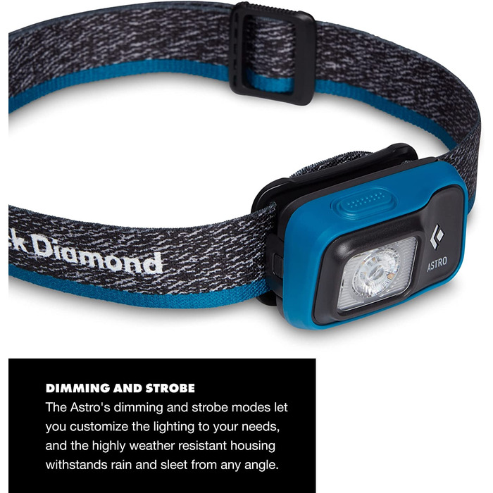 Налобний ліхтар Black Diamond Astro 300, синій, універсальний розмір