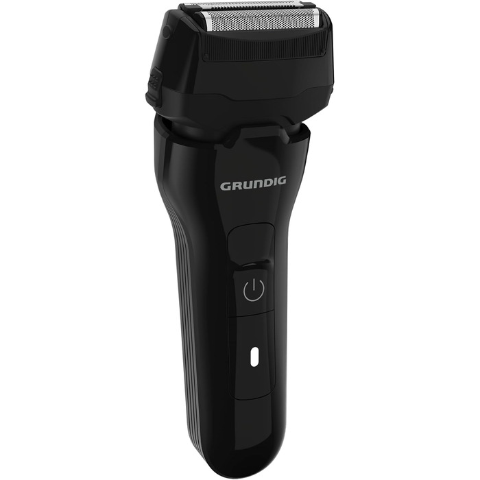 Чоловіча електробритва GRUNDIG MS 6330, 60 хв роботи, висувний тример, 3-різальний блок, 74% перероблений пластик, для подорожей, чорна