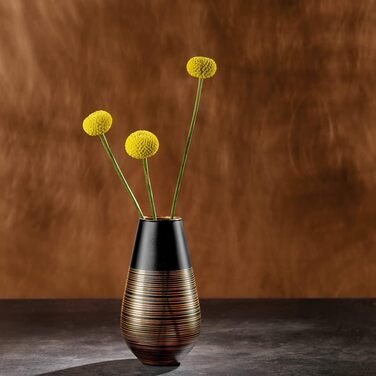 Ваза для квітів Villeroy & Boch Manufacture Swirl Soliflor, 18 см, кришталь, бронзовий, чорний