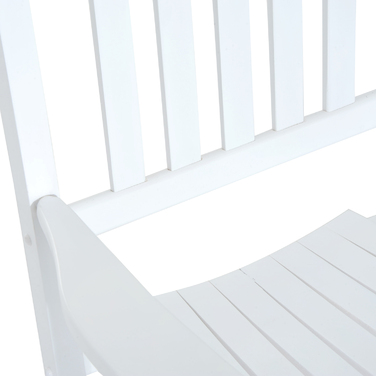 Дерев'яне крісло-гойдалка Outsunny з підлокітником, крісло-гойдалка Relax Chair Садове крісло білого кольору, 69 x 86 x 115 см, ідеально підходить для саду та тераси