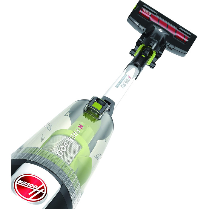 Акумуляторний пилосос Hoover з турбощіткою для шерсті тварин, змінні валики для універсальної та делікатної підлоги, до 30 хв роботи, без мішка, самостійне стояння, легкий і компактний [HF522NPW]