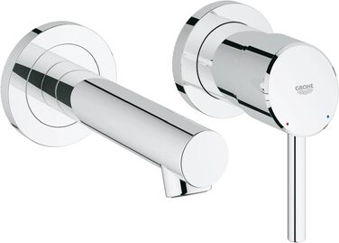 Змішувач для раковини GROHE Concetto одноручкий, з QuickFix, хромований (23739002) - для накладних раковин, винос 147 мм
