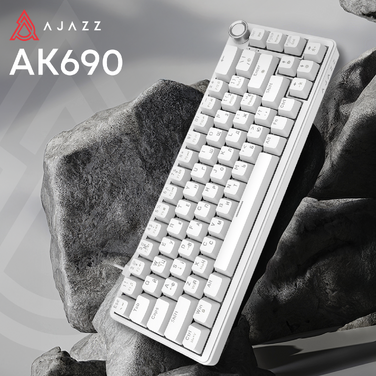 Дротова механічна клавіатура Ajazz AK690 Peach Mist Switch (AK690-PM-W)