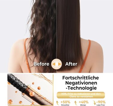 Мультистайлер для волосся 5-в-1 Faltbarer Airstyler з ефектом Коанда, високошвидкісний стайлер-фен з іонізацією та набором насадок (брашинг, локони), складаний, сріблясто-чорний