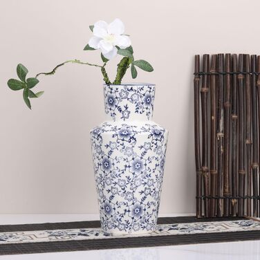 Ваза керамічна Blau-weiße Blumenvase в стилі Chinoiserie 27.9 см, вінтажна ваза для квітів, декор в сільському стилі