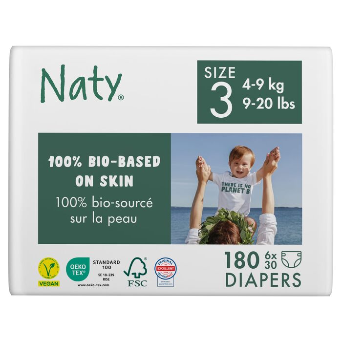 Дитячі підгузки Naty Baby для новонароджених, розмір 1 (2–5 кг), 100 шт