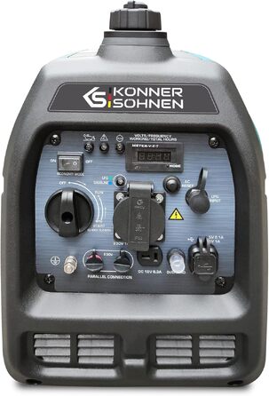 Інверторний генератор Könner&Söhnen 1900iG S, 2000 Вт, двопаливний (бензин/ГБО), Blue2100igs