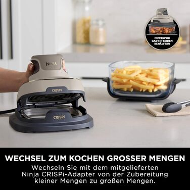 Ninja CRISPi Airfryer – фритюрниця-конвекційна піч, 3.8 л, 4-в-1, 1700 Вт, Stone Gold FN101EUSTGD