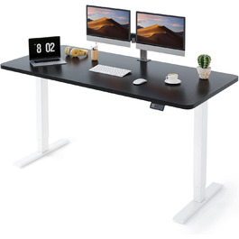 Електричний стіл MAIDeSITe S1 Pro 160x80 см, регульований по висоті, з LED-панеллю пам'яті, для сидіння та стояння, робочий стіл з стільницею