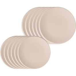 Сервіз столовий Villeroy & Boch NewMoon бежевий, 12 предметів, порцеляна преміум, тарілки 27 см та 24 см для 6 осіб