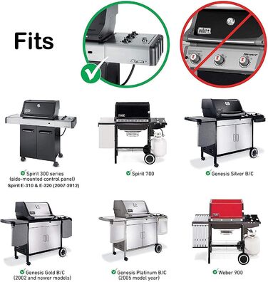 Ароматизуючі пластини GFTIME 57 см для гриля Weber Spirit E310/320 (2007-2012), сталева порцелянова захисна пластина для пальників, запчастини для Spirit 700, Weber 900